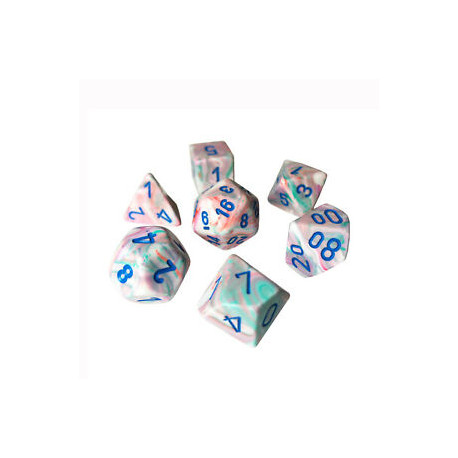 CHX27544 Festive Pop Art wblue Polyhedral 7-Die Sets