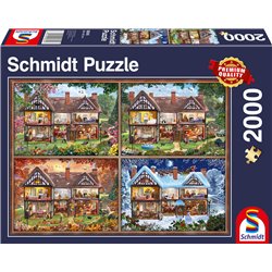 Puzzle Thomas Kinkade 2000T Jahreszeiten Haus