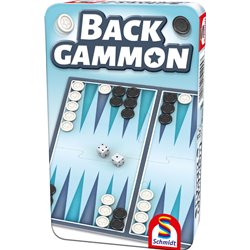 Backgammon in der Metallbox