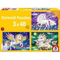 Puzzle Fabeltiere 3x48T