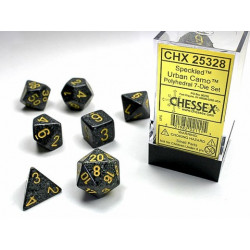 CHX25328 Urban Camo Speckled Polyhedral 7-Die Sets