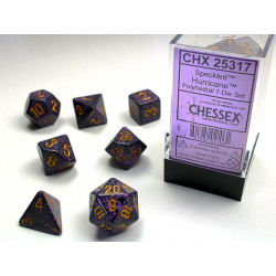 CHX25317 Hurricane Speckled Polyhedral 7-Die Sets