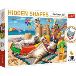 Hidden Shapes Puzzle Katzen 1011 Teile