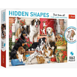 Hidden Shapes Puzzle Hunde 1043 Teile