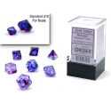 CHX20557 Nebula Mini Polyhedral Nocturnal blue Luminary 7 Die Set