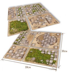 RPG RUINS Set: Objects + Modular Map