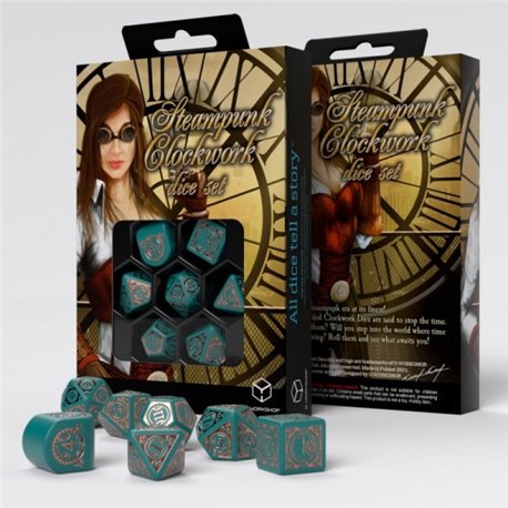 Steampunk Clockwork Nautical Apparatus Modern Dice Set (7)