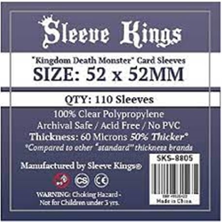 Sleeve Kings Kingdom Death Monster Card Sleves (52x52mm) 110 Pack 60 Microns