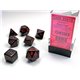 CHX25418 Opaque Polyhedral Black/red 7-Die Set