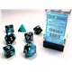 CHX26446 Gemini Polyhedral Black-Shell/white 7-Die Set