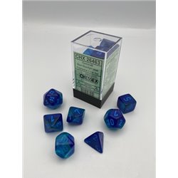 CHX26463 Gemini Polyhedral Blue-Blue/light blue Luminary 7 Die Set