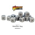 Bolt Action Orders Dice pack Grey 12