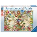 Puzzle Weltkarte mit Schmetterlingen 3000T