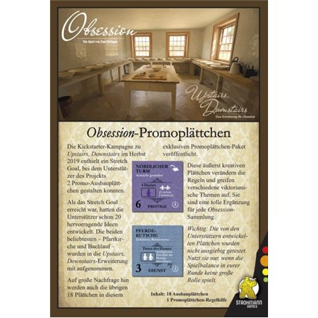 Obsession Upstairs, Downstairs Promoplättchen Deutsch