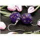 CHX54212 Hook Earrings/Ohrringe Borealis Royal Purple/gold