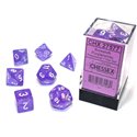 CHX27577 Borealis Polyhedral Purple/white Luminary 7-Die Sets