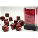 CHX27634 Vortex 16mm d6 Burgund/gold Dice Block 12 dice