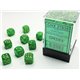 CHX27835 Vortex 12mm d6 Green/gold Dice Block 36 dice