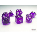 CHX20377 Translucent Mini Polyhedral Purple/white 7 Die Set