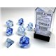 CHX27466 Nebula Polyhedral Dark Blue/white 7 Die Set