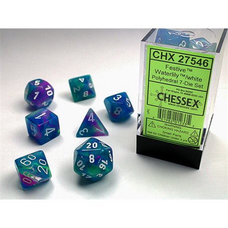 CHX27546 Festive Polyhedral Waterlily/white 7 Die set