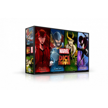 Marvel Dice Throne (deutsche Ausgabe) Scarlet Witch, Thor, Loki, Spiderman