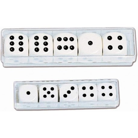 Pokerwürfel mit Augen im Blister