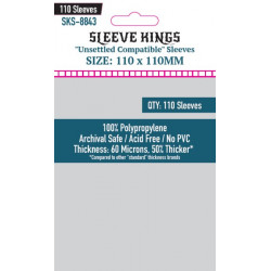 110x110mm Unsettled Compatible Sleeves 60 Microns (110) MOQ2
