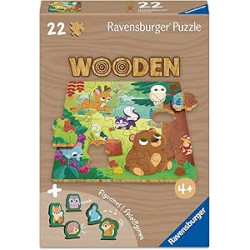Wooden Puzzle Fröhliche Waldfreunde