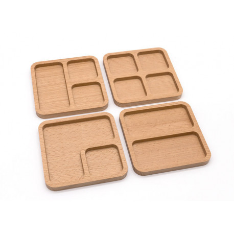 Schälchen unterteilt Holz Gerhard Spiele (4)