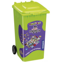 Crazy Cat grün Im Müll-Versteck