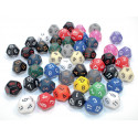 Bag of 50 Assorted Loose Opaque Polyhedral d12 Dice