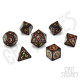 Volcanic Valor Metal RPG Dice Set