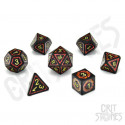 Volcanic Valor Metal RPG Dice Set