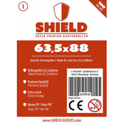 Sleeves Shield1 100 Super Premium Kartenhüllen für Kartengröße 63,5 x 88 mm