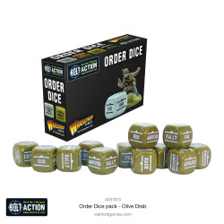 Bolt Action Orders Dice pack Olive Drab (12xD6)