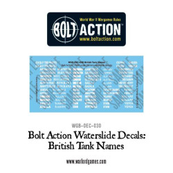 Bolt Action British Tank names decals WGB-DEC-030