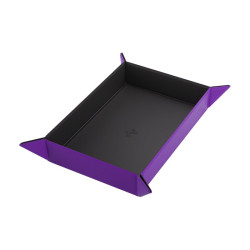 Gamegenic Magnetic Dice Tray Rectangular Black Purple
