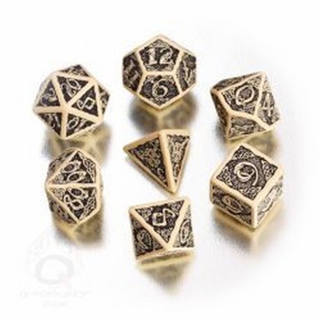 Celtic 3D Dice Beige/Black (7)