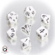 Classic RPG Dice White Black(7)