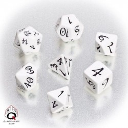 Classic RPG Dice White Black (7)